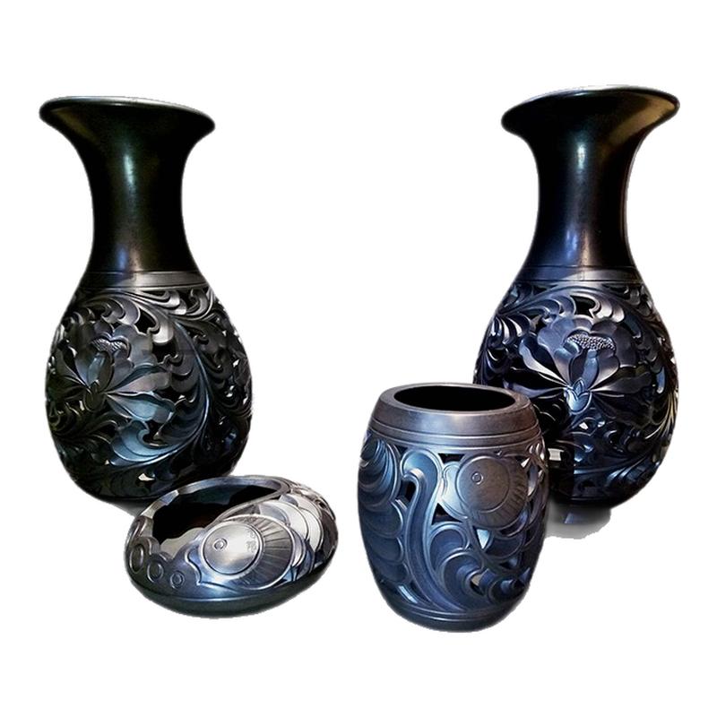 齊河龍山黑陶非遗传承工艺品