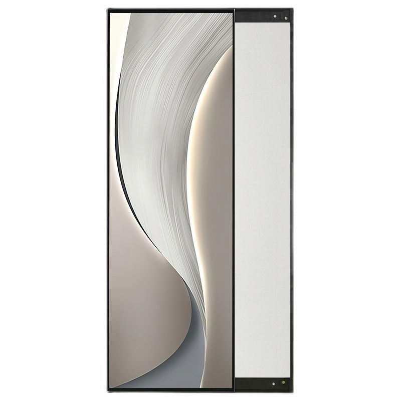 轻奢艺术高级隐形全身镜推拉隐藏镜子装饰画试衣镜壁挂家用穿衣镜