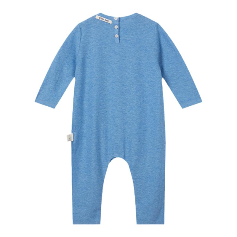 ArborTree 有机棉亚麻男女宝宝春秋款长爬连体衣爬服吸湿排汗透气