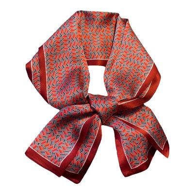 100%桑蚕丝高端红色长条真丝丝巾