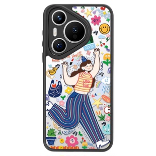 华为pura70pro+新款手机壳适用pura70ultra高端透明黑全包磁吸套米奇防摔小众潮牌创意卡通软硬攥住快乐女男