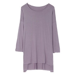 性感睡裙女春秋冬季莫代尔带胸垫长袖中长款睡衣宽松大码家居服冬