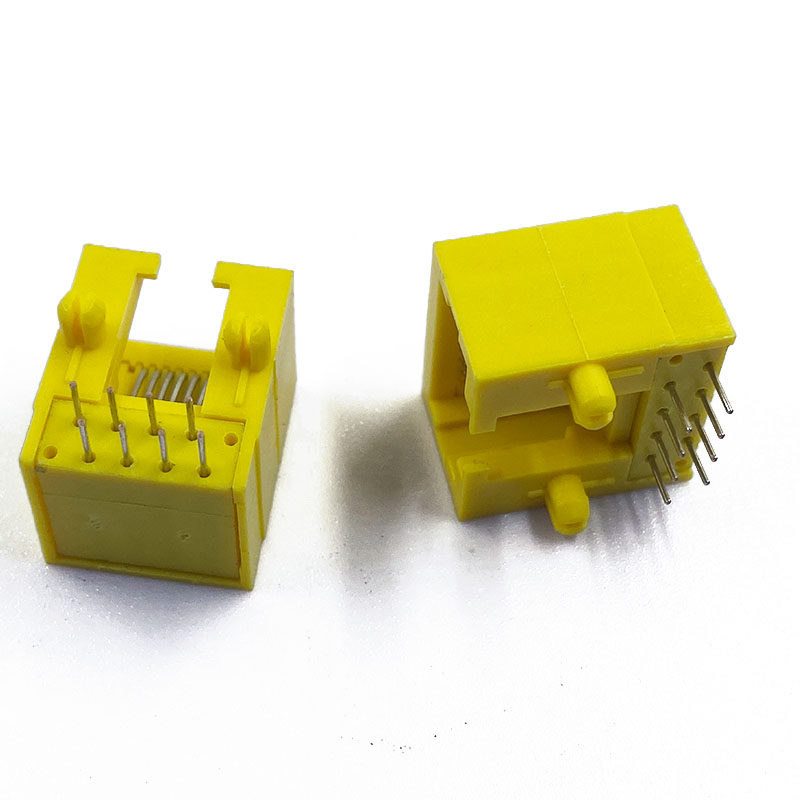 RJ45连接器 10P8C 56B型 缺口 非屏不带灯1*1不带滤波器网口插座