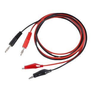 4mm香蕉插头转中号鳄鱼夹/黄铜测试导线/彩色双头万用表笔连接线