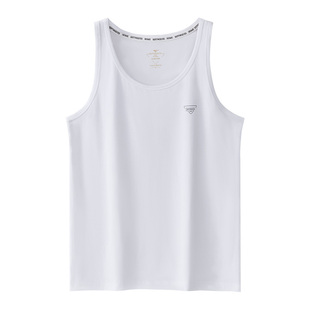 七匹狼男士纯棉工字背心全棉男汗衫男生跨栏吸汗秋冬白色男款打底