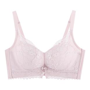 Bonny/博尼无钢圈文胸蕾丝聚拢内衣性感上托侧收收副乳内衣三角杯