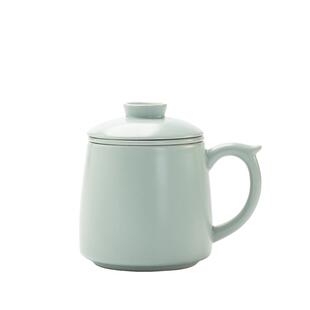 天青汝窑陶瓷带盖水杯茶水分离泡茶杯马克杯个人专用定制茶杯杯子