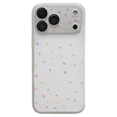 jze韩系ins彩色涂鸦条纹五角星适用苹果17ProMax手机壳带镜头膜iphone15新款16pro女17pro二合一14防摔手机套