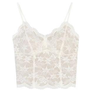 蕴藏温柔 蕾丝美背吊带背心女士带胸垫磨毛保暖内衣内搭外穿上衣