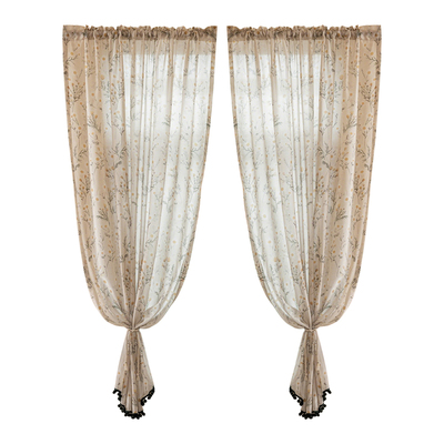 免打孔不透人纱帘半帘卧室遮挡帘