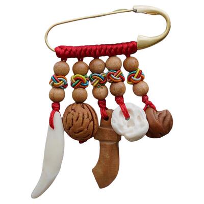 别针婴儿狗牙桃核剑平安桃木挂件