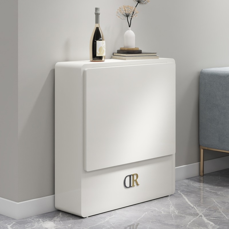 多功能折叠餐桌家用小户型隐形超薄书桌客厅伸缩现代饭桌白色新款