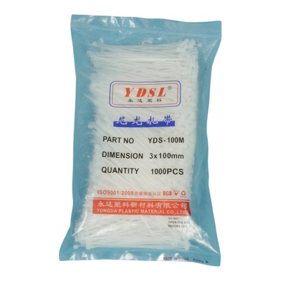永达3*100mm尼龙塑料束线1000条