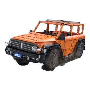 cada咔搭积木坦克越野车摆件拼插益智玩具遥控编程汽车男孩礼物