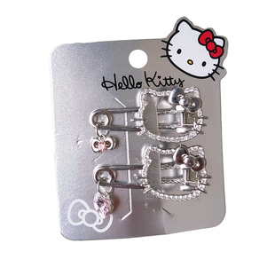 Sanrio正版三丽鸥HelloKitty凯蒂猫金属合金满钻发夹少女心刘海夹