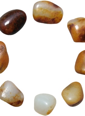 新疆和田玉红皮白玉籽料原石手链