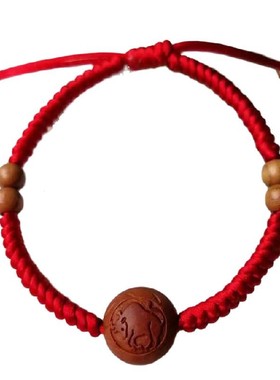 属相牛野生开运保平安桃核雕刻