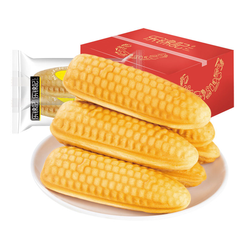 乐锦记玉米棒夹心面包整箱批发装