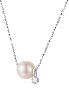 日系单颗珍珠锆石原创设计项链