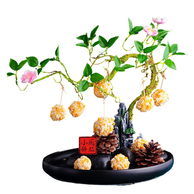 仿真花架挂树 酒店装饰点缀意境 创意装饰花树