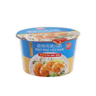 越南进口林富记鸡肉味牛肉味河粉76g/桶 速食桶装方便米粉汤河粉