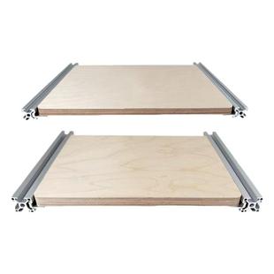 欧标铝型材层板托置物架槽内齐平框架固定板材支架连接件