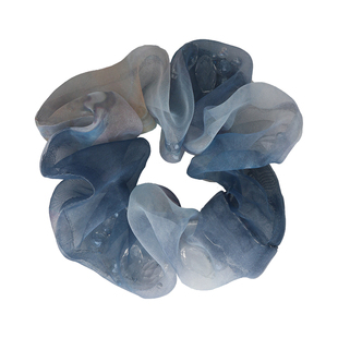 大肠发圈森系发绳仙美夏季蓝色皮筋适合扎高马尾的头绳高级感发饰