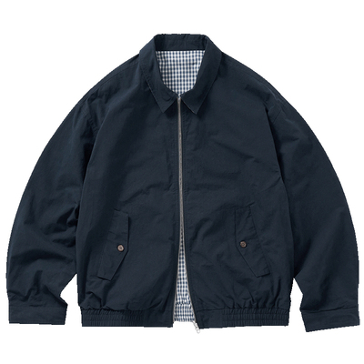 714street亚麻双面穿翻领夹克