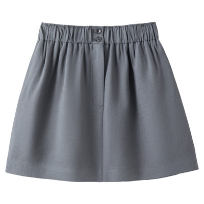 FANLE STUDIOS高密肌理醋酸牛筋花苞腰纽扣门襟显瘦显高a字短裙