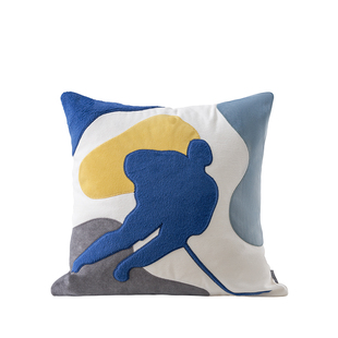 抱枕客厅沙发蓝色好看靠枕新款抱枕套多巴胺儿童可爱卧室靠垫四季