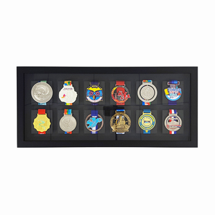 马拉松奖牌收纳相框画框实木金牌勋章徽章大尺寸收纳框现代简约框