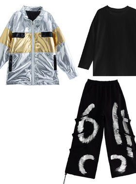 儿童街舞演出服男女童hiphop炸街