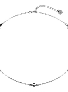 KREAM 925银 复古简约十字项链男锁骨链女经典百搭时尚choker