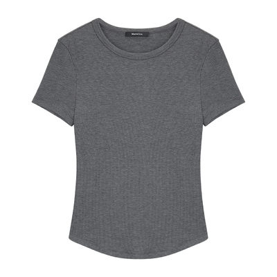 莱赛尔圆领短袖T恤女修身上衣
