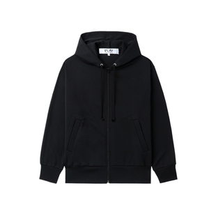 IT CDG PLAY COMME des GARCONS川久保玲情侣款纯色连帽拉链卫衣