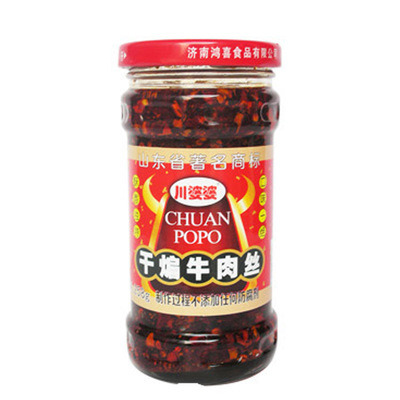 川婆婆干煸牛肉丝辣椒酱酥脆微辣