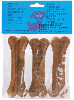 茂源4寸牛皮压骨15支10cm约狗狗