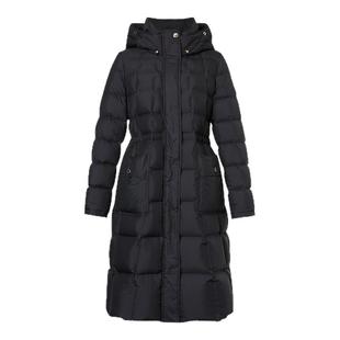 koradior珂莱蒂尔白鸭绒通勤气质淑女连帽中长款羽绒服外套