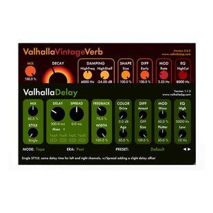 新版精致强大混响延迟效果器哇哈啦Valhalla 全套9件 Win/MAC