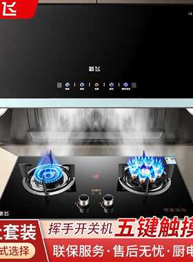 【新飞】中式顶吸油烟机燃气灶套装抽油烟机煤气灶具烟机灶具两件