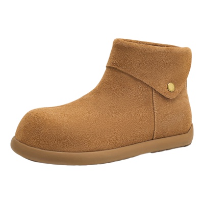 星期六真皮加绒短靴女2025冬季新