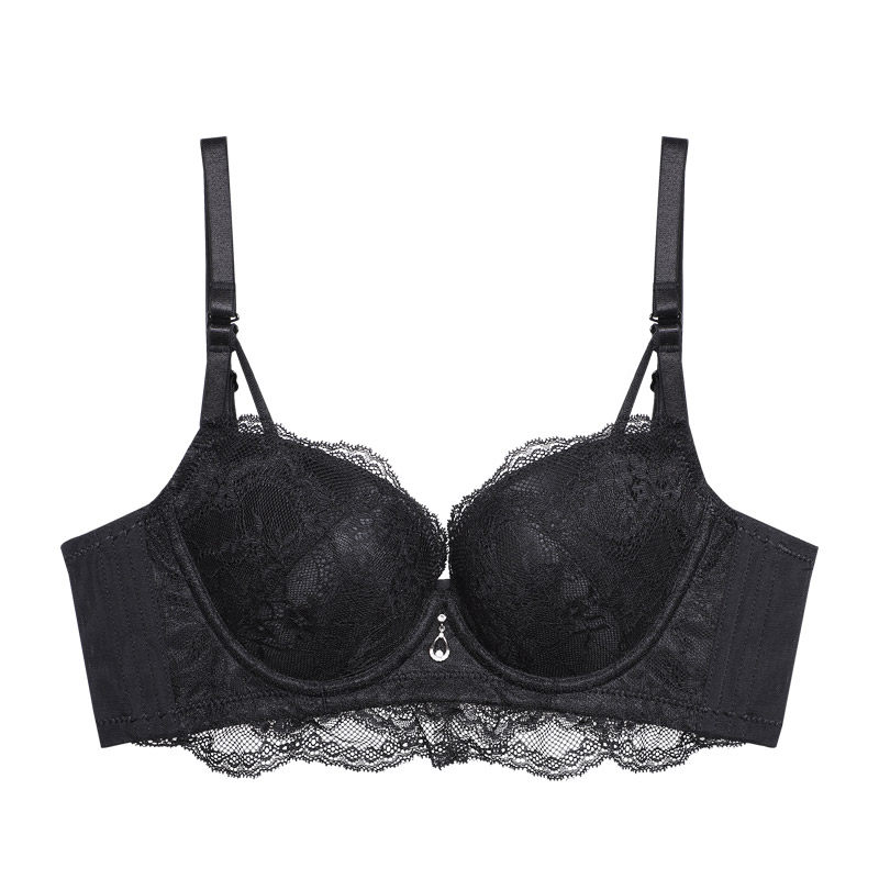 【玫瑰杯】蕾丝性感内衣女夏季薄款少女聚拢侧收文胸女聚拢型胸罩