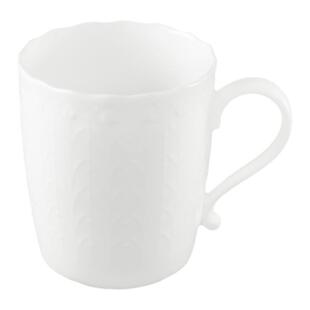 日本NARUMI鸣海Silky White系列 马克杯/纯白骨瓷水杯330cc