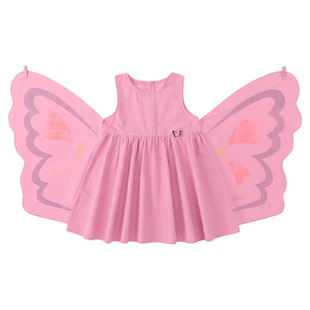 100%纯棉女童连衣裙嘟嘟家宝宝春秋裙子公主裙演出服女宝蝴蝶衣服