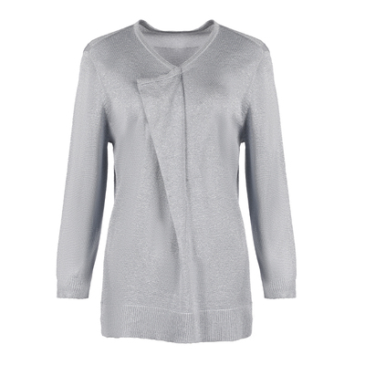 靓诺蓝灰荡领套头衫LW19153A