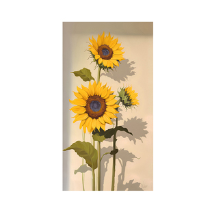 2025新款玄关装饰画入户正对门走廊自粘3d立体贴纸背景墙贴画壁画