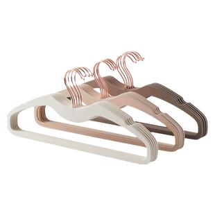 良品坐标肤感膜衣架轻奢高级防滑无痕缩脖子衣撑短颈矮颈挂衣家用