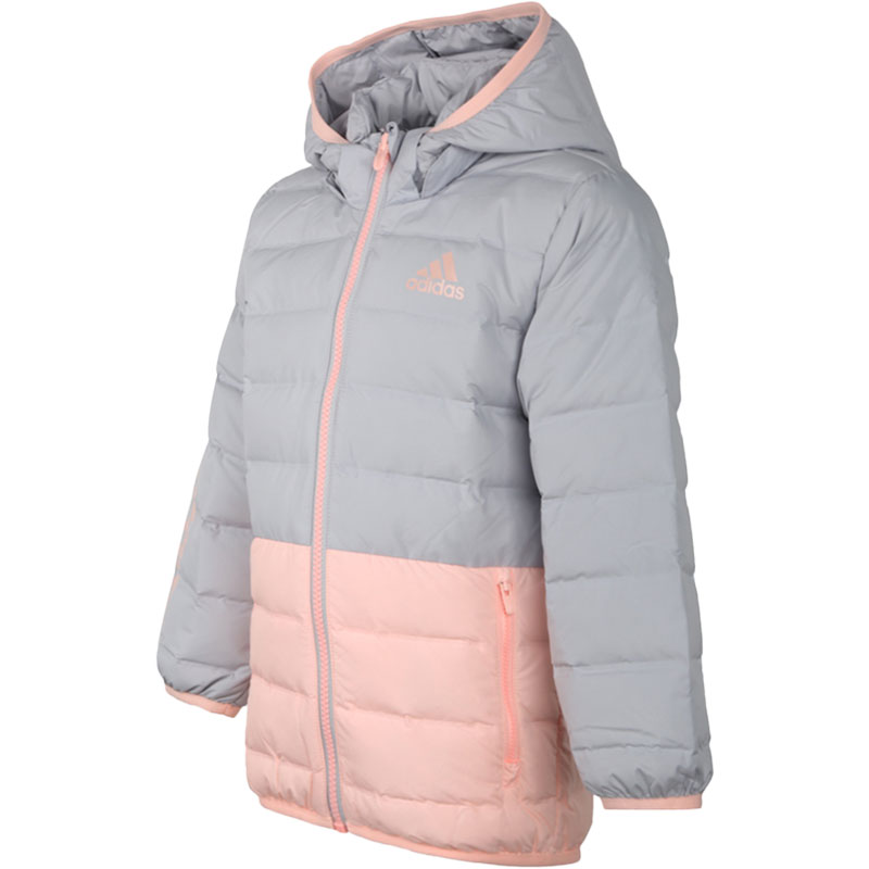 Adidas/阿迪达斯官方正品运动时尚保暖小童连帽羽绒服外套DM7126