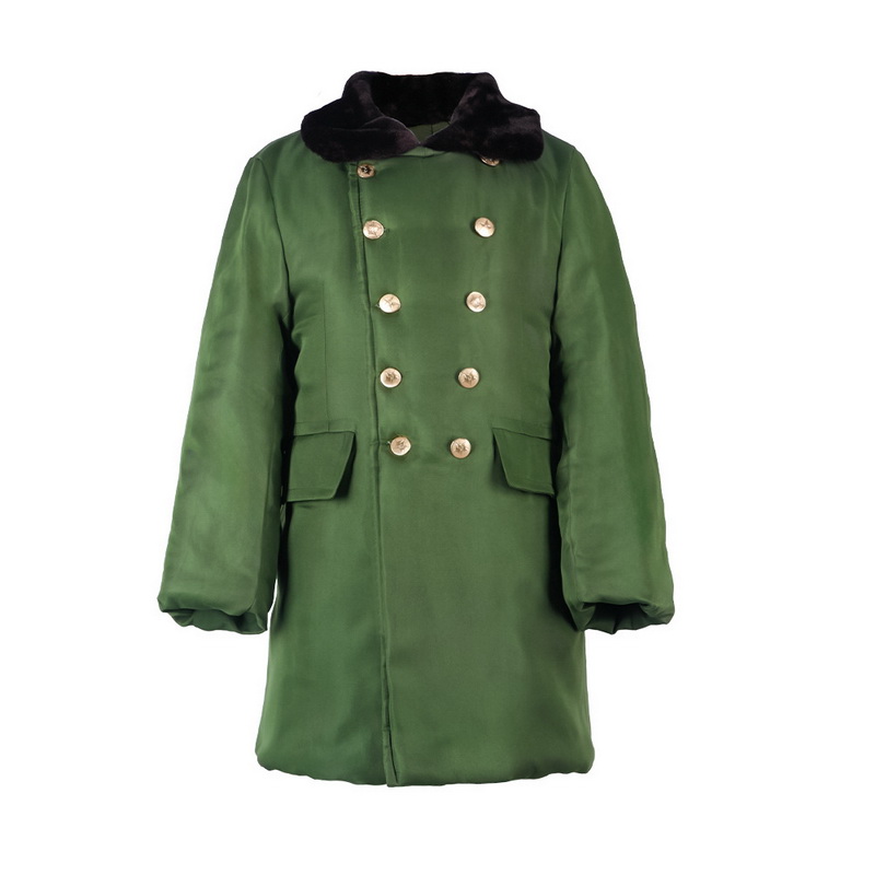 儿童军大衣男童女孩军旅风长款东北大棉袄冬季加厚防寒军绿色棉服