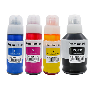 适用佳能GI80墨水G6080 G7080打印机GM4080 G1000 GM2080颜料黑色